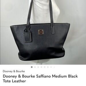 Dooney & Bourke Black Saffiano Leather Tote